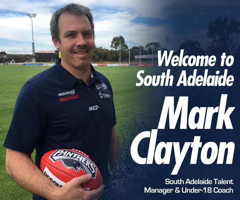 Mark Clayton appointed as South Adelaide Talent Manager and Under-18s Coach
